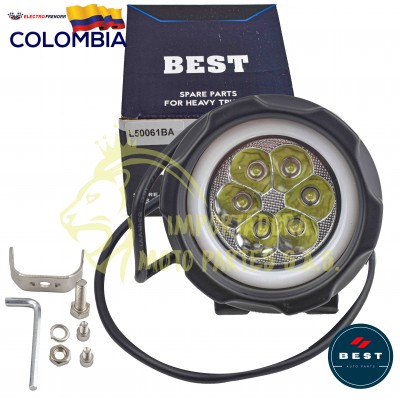 EXPLORADORA LED OJO DE ANGEL CIRCULAR FIJA + FLASH COLOR BLANCO- AMBAR  9-36V BEST