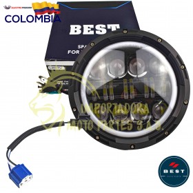 FARO 7 PULGADAS BLANA CON OJO DE ANGEL BLANCO -AMBAR 9-36 V BEST