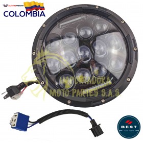 FARO DE LUJO 7 PULGADAS ALTAS Y BAJAS AMARILLO 5000LM 9-36V