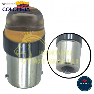 BOMBILLO LED DIRECCIONAL COB FLASH COLOR AMBAR 12V BEST