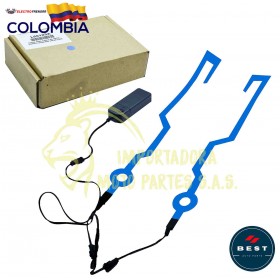 LUCES PARA CASCO DE MOTO - DISEÑO CUADRADO COLOR AZUL BEST