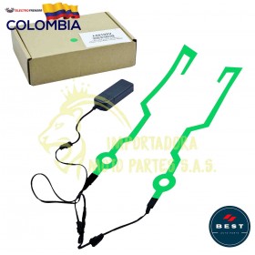 LUCES PARA CASCO DE MOTO - DISEÑO CUADRADO COLOR VERDE BEST