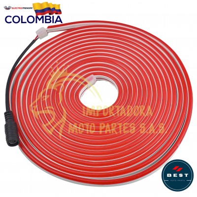 CINTA NEON ROJO FIJA 4000LM 12V