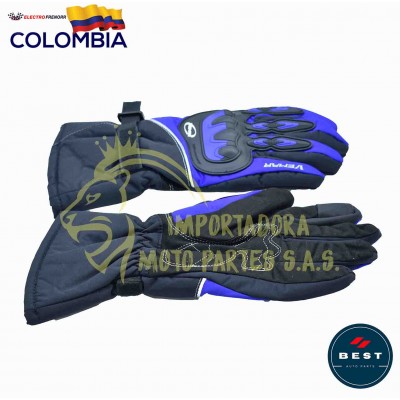 GUANTES IMPERMEABLES PARA MOTO COLOR AZUL - TALLA XL BEST