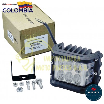 EXPLORADORA LED FIJA + FLASH COLOR ROJO - AZUL 9-36V BEST