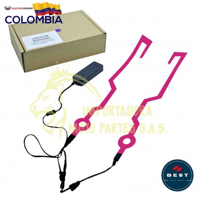 LUCES PARA CASCO DE MOTO - DISEÑO CUADRADO COLOR MORADO BEST