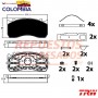 PASTILLAS DE FRENO MERCEDES BENZATEGO 1016 - 1017 -  TRW