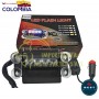 EXPLORADORA FEDERAL  FIJA+FLASH CON CHUPAS  ROJA AZUL  12V