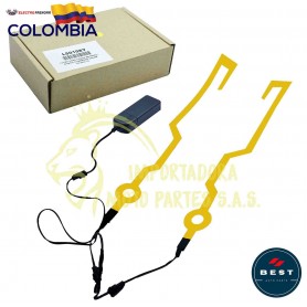 LUCES PARA CASCO DE MOTO - DISEÑO CUADRADO COLOR AMARILLO BEST