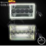 FARO TIPO KENWORTH COLOR BLANCO ALTA Y BAJAS CON OJO DE ANGEL 9-36V Luces LED