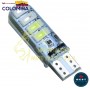 BOMBILLO LED COCUYO T10 CON FLASH COLOR BLANCO - AZUL 12V BEST Luces LED BEST