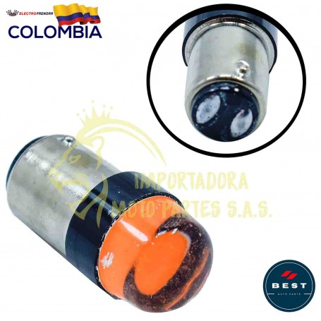 BOMBILLO LED FRENO COB FIJA + FLASH COLOR ROJO 12V BEST Luces LED BEST