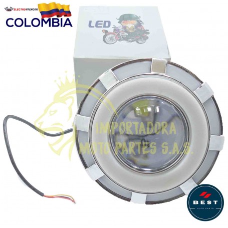 PROYECTOR LUZ LED CON OJO DE ANGEL Y OJO DE DIABLO COLOR BLANCO BLANCO BEST